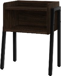 Contemporary Espresso and Black End Table - Mavis-3
