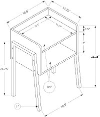 Contemporary Espresso and Black End Table - Mavis-4