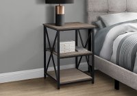 Gray and Taupe End Table - X Frame-2