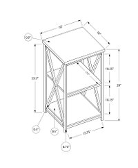 Contemporary Black and Espresso End Table - X Frame-5