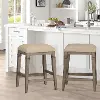 Distressed Gray Backless Counter Height Stool - Arabella