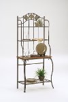 4264-850 Wood and Metal Bakers Rack - Lakeview