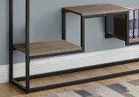 Contemporary Taupe and Black Sofa Table - Luka-2