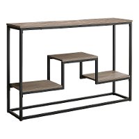 Contemporary Taupe and Black Sofa Table - Luka-3