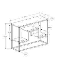 Contemporary Taupe and Black Sofa Table - Luka-5