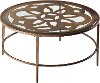 5497-882 Ornate Glass Coffee Table - Marsala