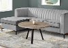 Mid-Century Taupe and Black Coffee Table - Orlando