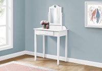 Contemporary White Vanity with Mirror