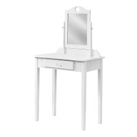 Contemporary White Vanity with Mirror-3