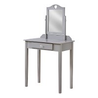 Contemporary Gray Vanity with Mirror-3