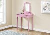 Contemporary Pink Vanity with Mirror