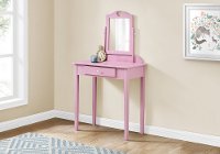 Contemporary Pink Vanity with Mirror