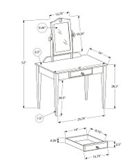 Contemporary Pink Vanity with Mirror-5