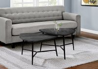 Black and Gray Mid-century Coffee Table Pair