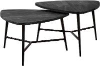 Black and Gray Mid-century Coffee Table Pair-3