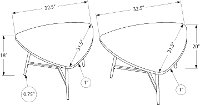 Black and Gray Mid-century Coffee Table Pair-5