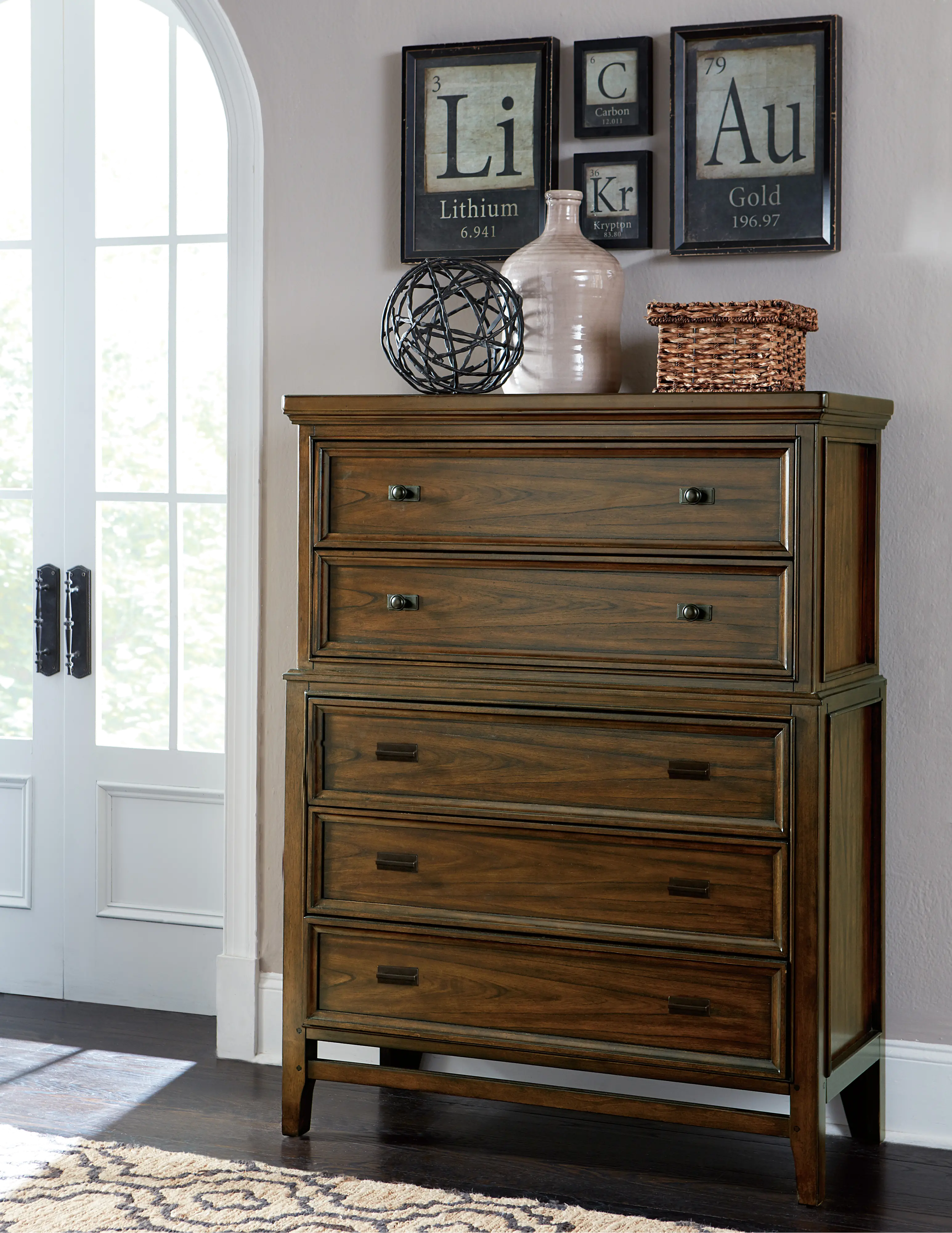 Frankie Brown Cherry Chest of Drawers-3