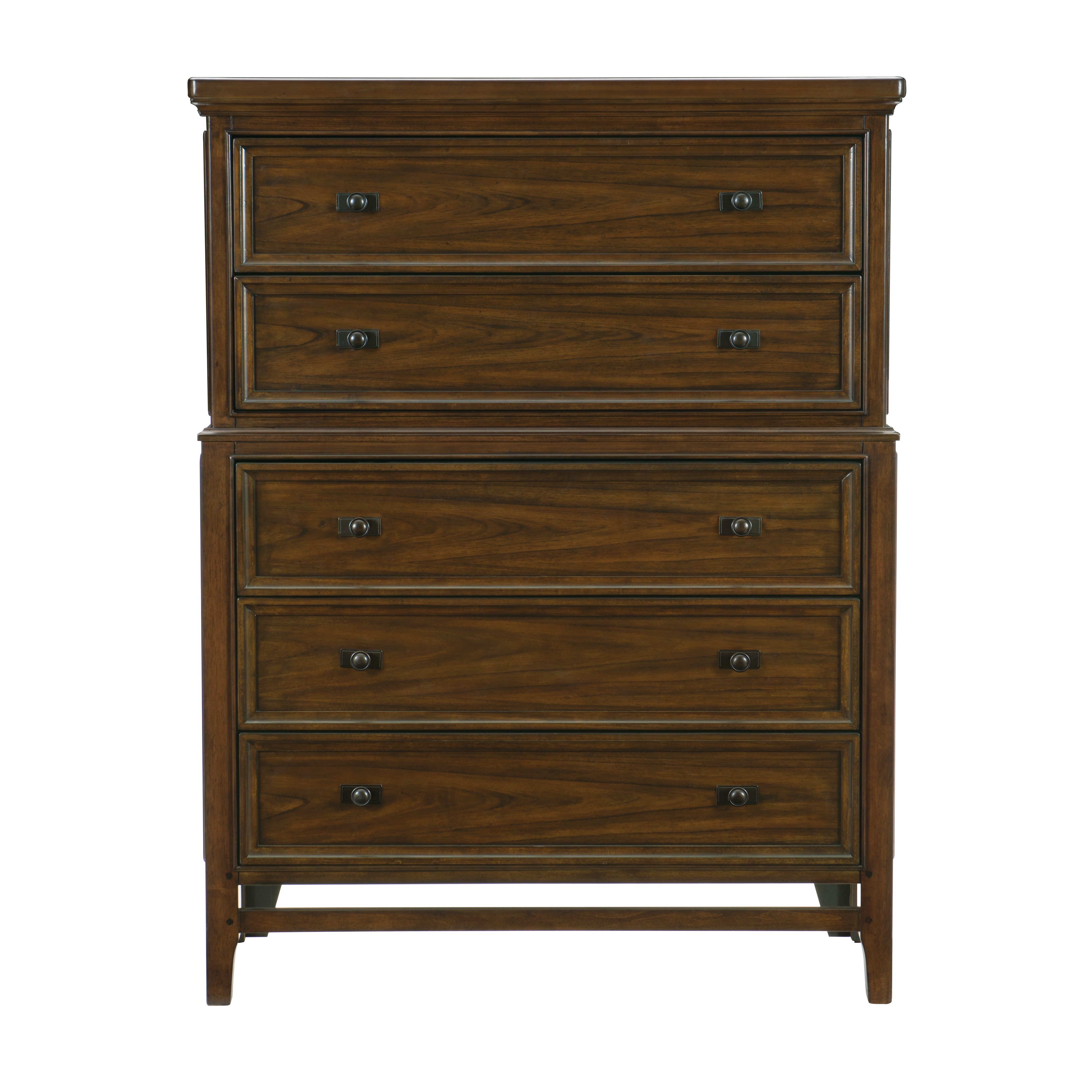 Traditional Brown Cherry Chest of Drawers - Frankie-2