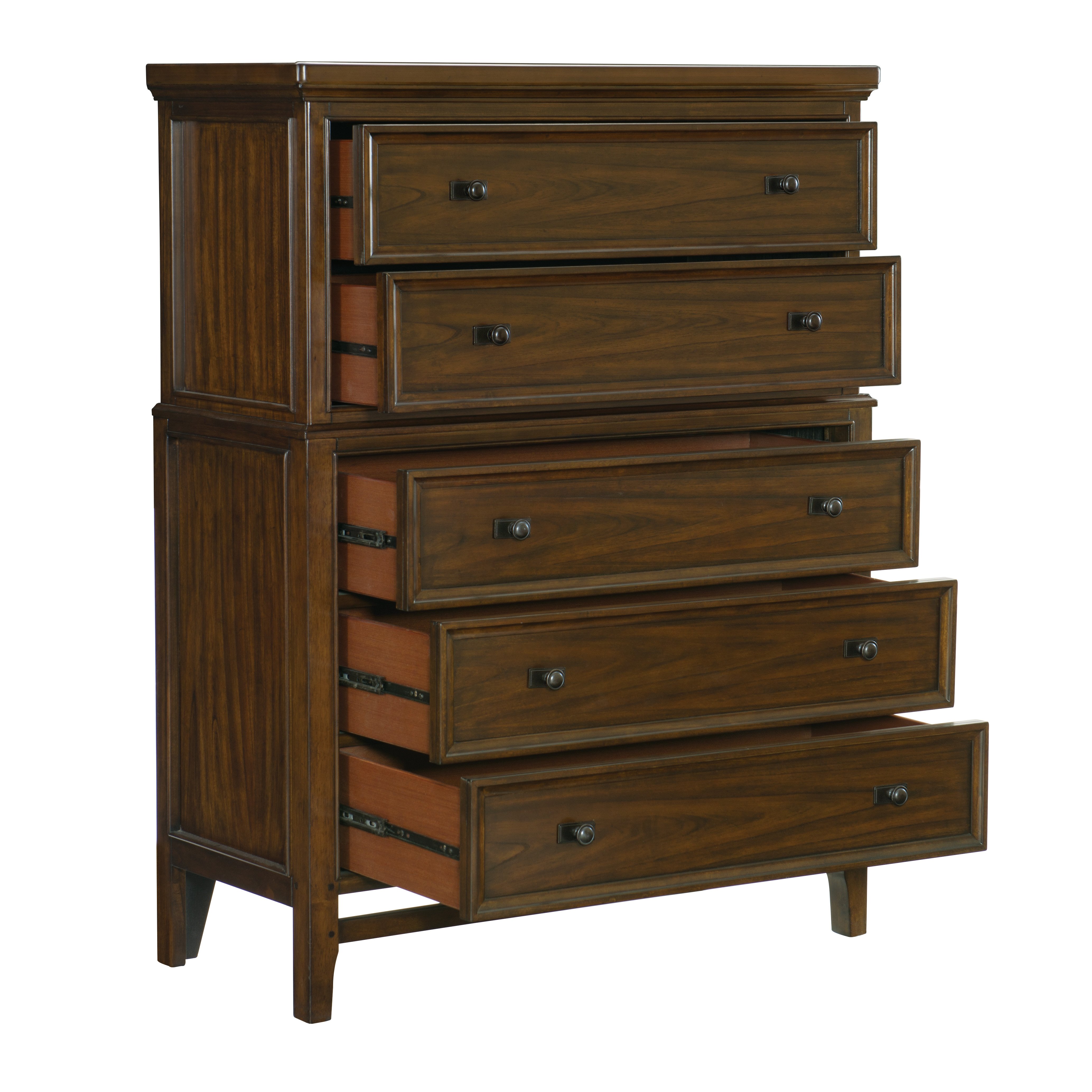 Traditional Brown Cherry Chest of Drawers - Frankie-4