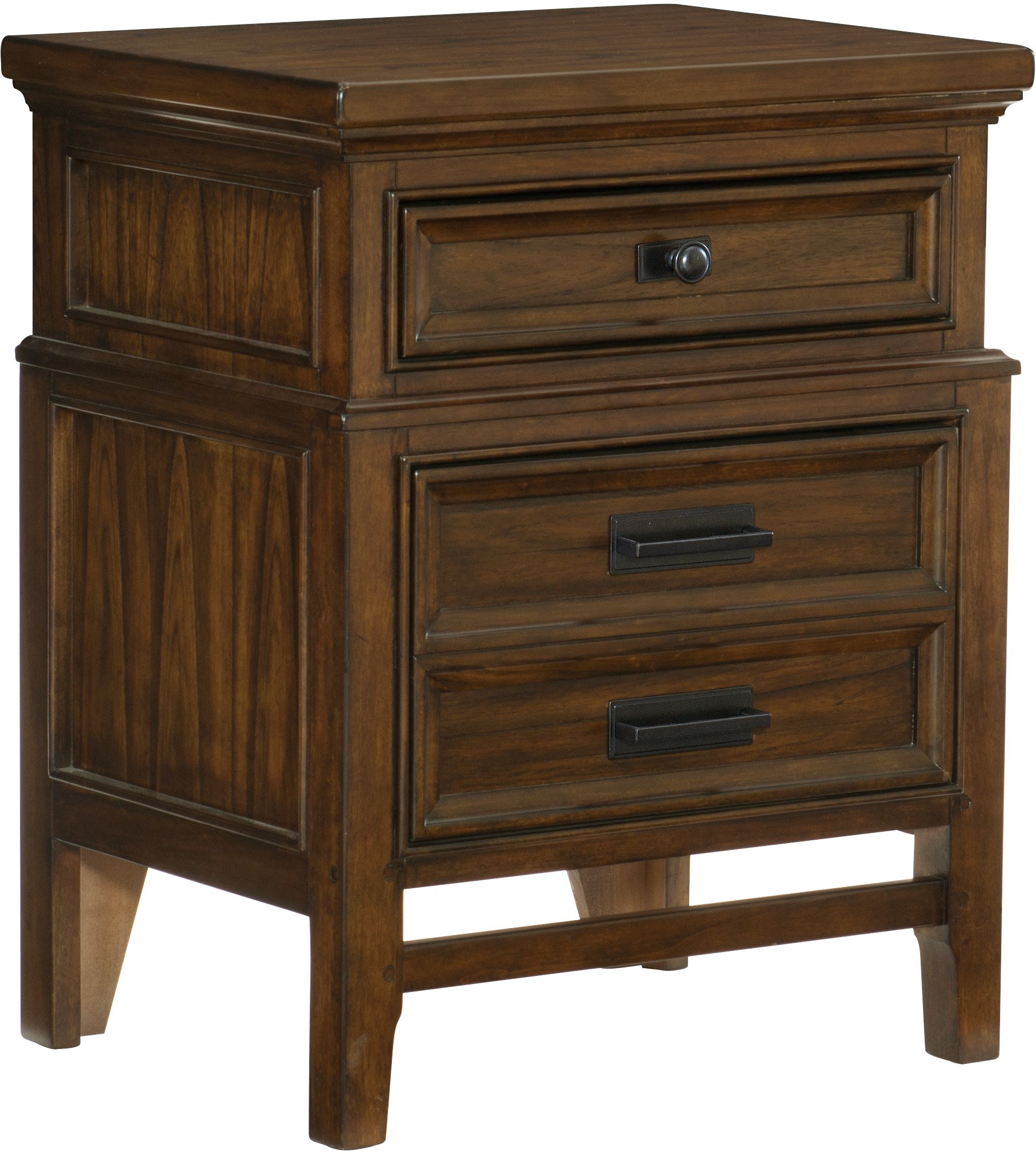 Traditional Brown Cherry Nightstand - Frankie-1