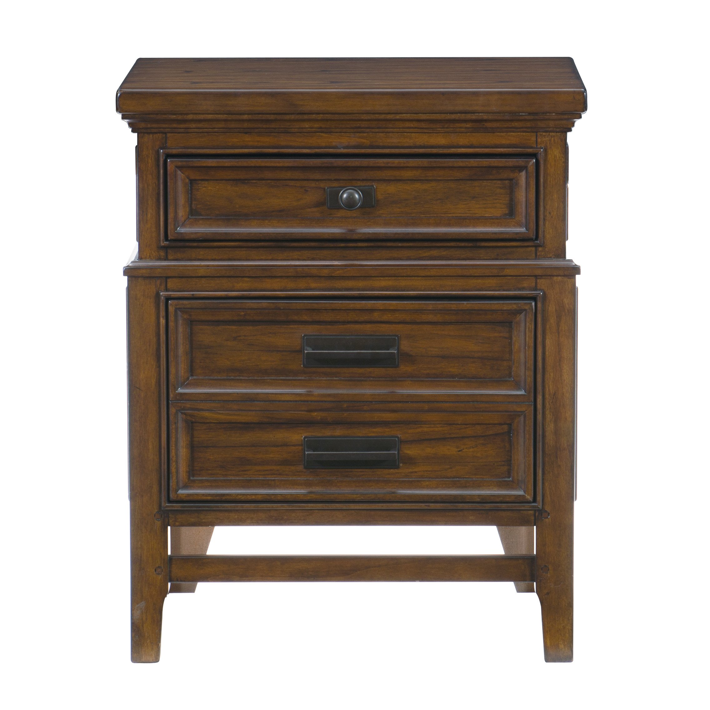 Traditional Brown Cherry Nightstand - Frankie-2
