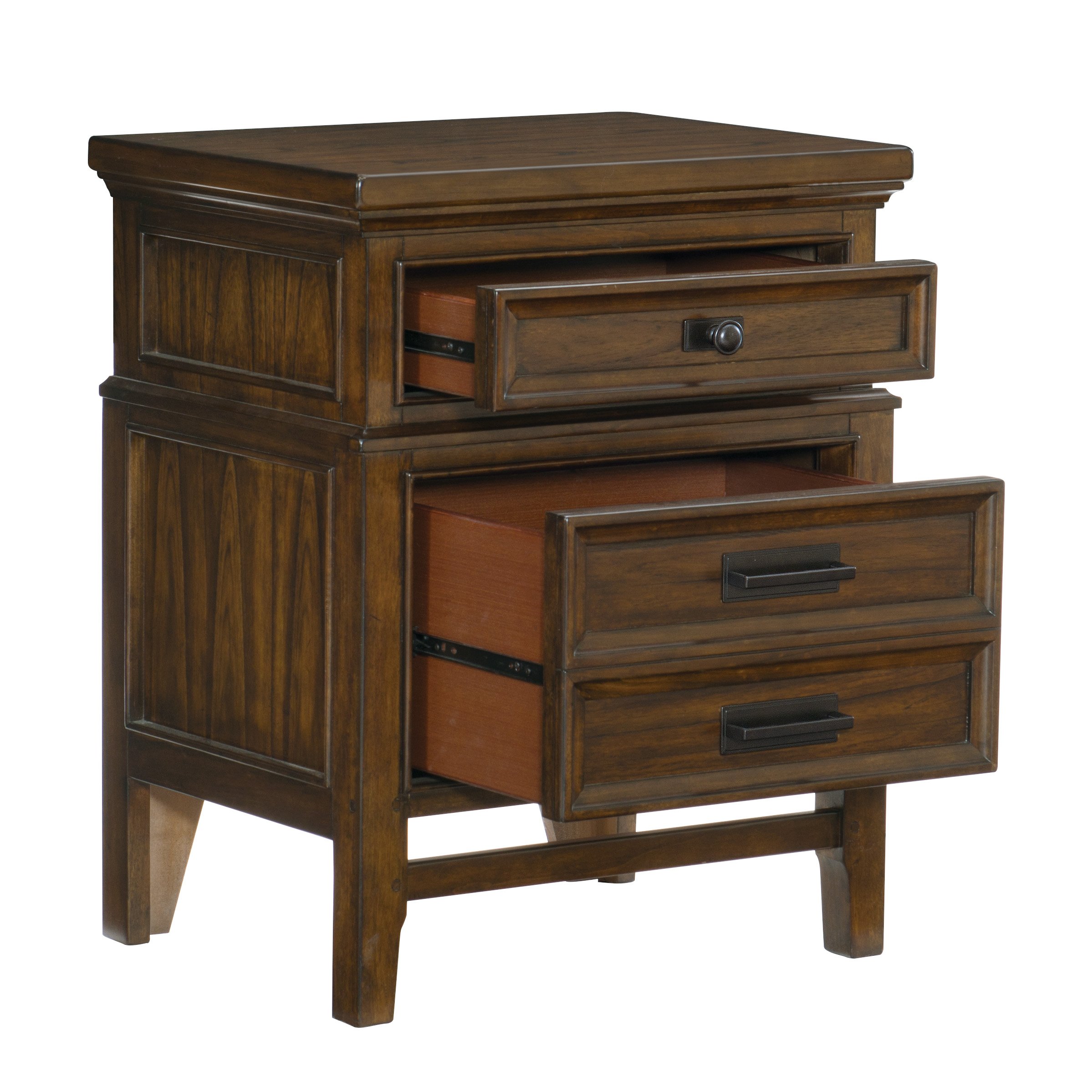 Traditional Brown Cherry Nightstand - Frankie-3