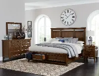 Frankie Brown Cherry 4 Piece Queen Bedroom Set