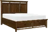 Clearance Frankie Brown Cherry Queen Storage Bed