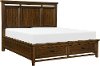 Clearance Traditional Brown Cherry Queen Storage Bed - Frankie