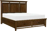 Frankie Brown Cherry Queen Storage Bed