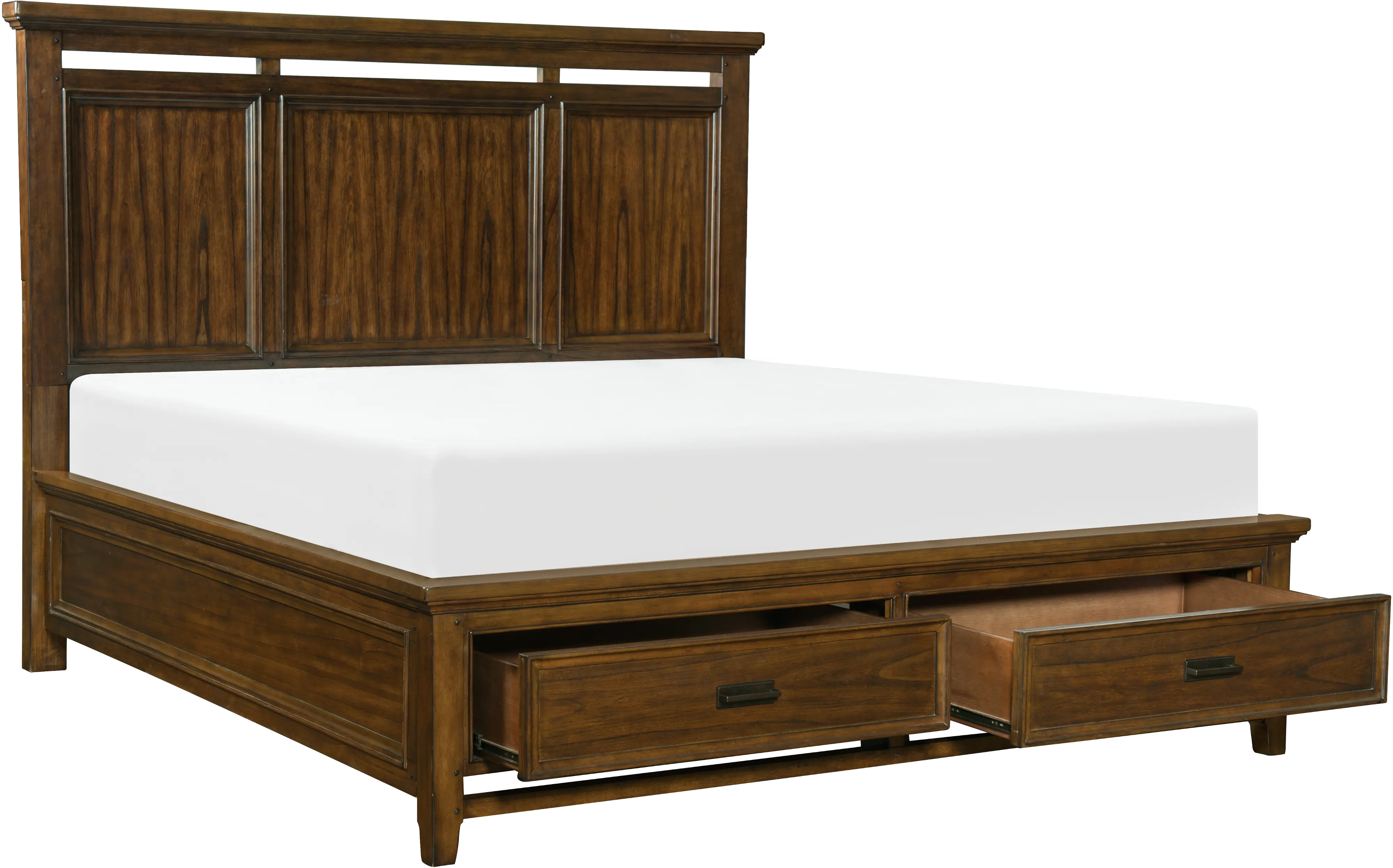 Frankie Brown Cherry Queen Storage Bed-3
