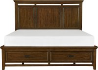 Traditional Brown Cherry Queen Storage Bed - Frankie-2