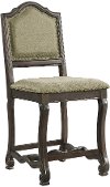 Clearance Traditional Chocolate Brown 24 Inch Upholstered Counter Height Stool - Cate