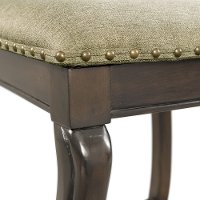 Traditional Chocolate Brown 24 Inch Upholstered Counter Height Stool - Cate-3