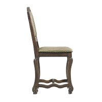 Traditional Chocolate Brown 24 Inch Upholstered Counter Height Stool - Cate-5