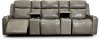 Slate Gray Leather-Match 5 Piece Power Home Theater Seating - Stratus