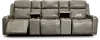 Stratus Gray Leather-Match 5 Piece Power Home Theater Seating