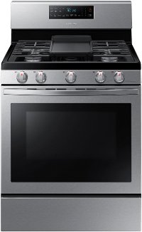 NX58T7511SS Samsung 30 Inch Gas Convection Range with Air Fry - 5.8 cu. ft., Fingerprint Resistant Stainless Steel