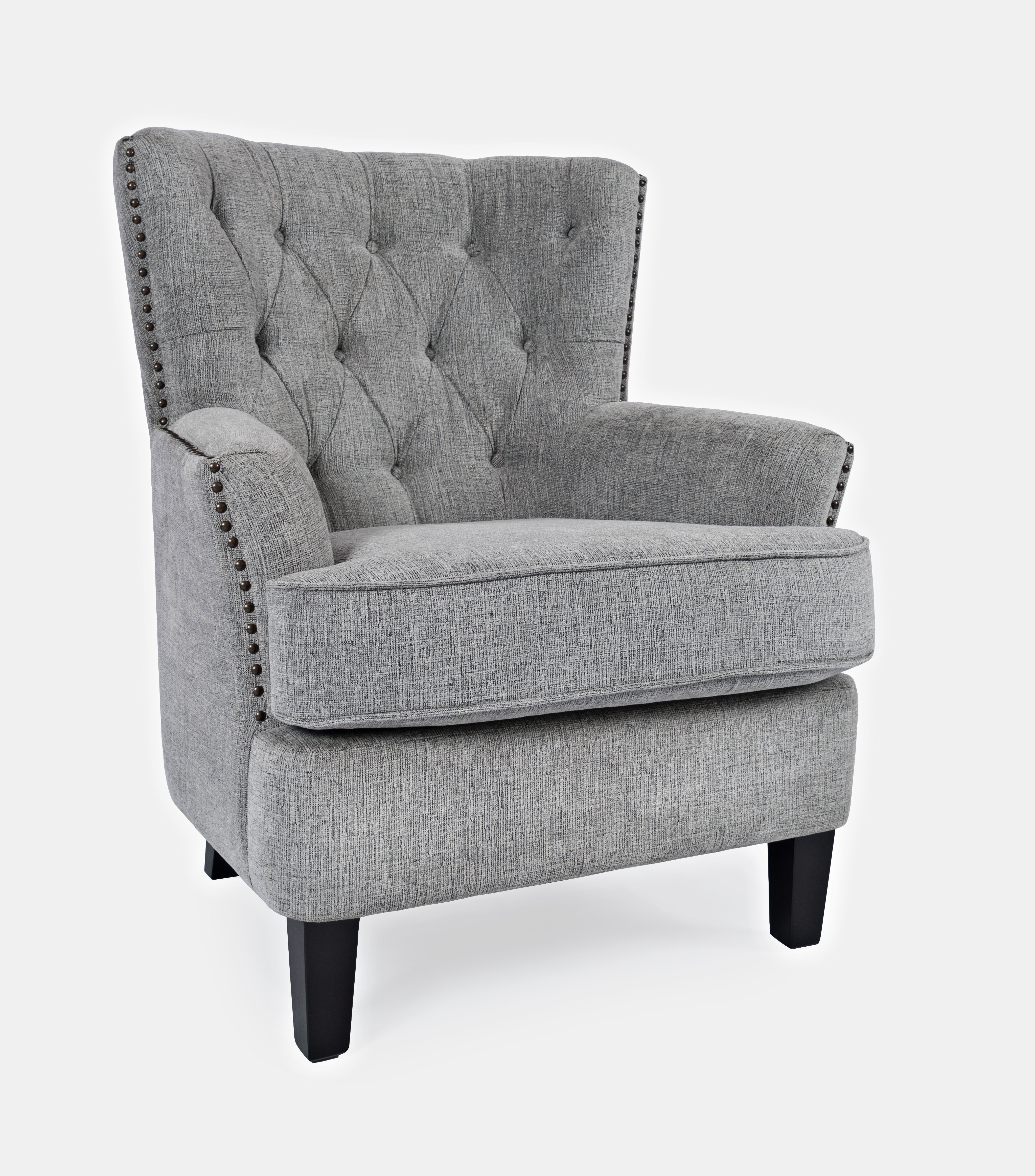 Contemporary Ash Gray Upholstered Accent Chair - Bryson-1