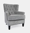 Contemporary Ash Gray Upholstered Accent Chair - Bryson