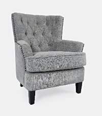 Contemporary Ash Gray Upholstered Accent Chair - Bryson