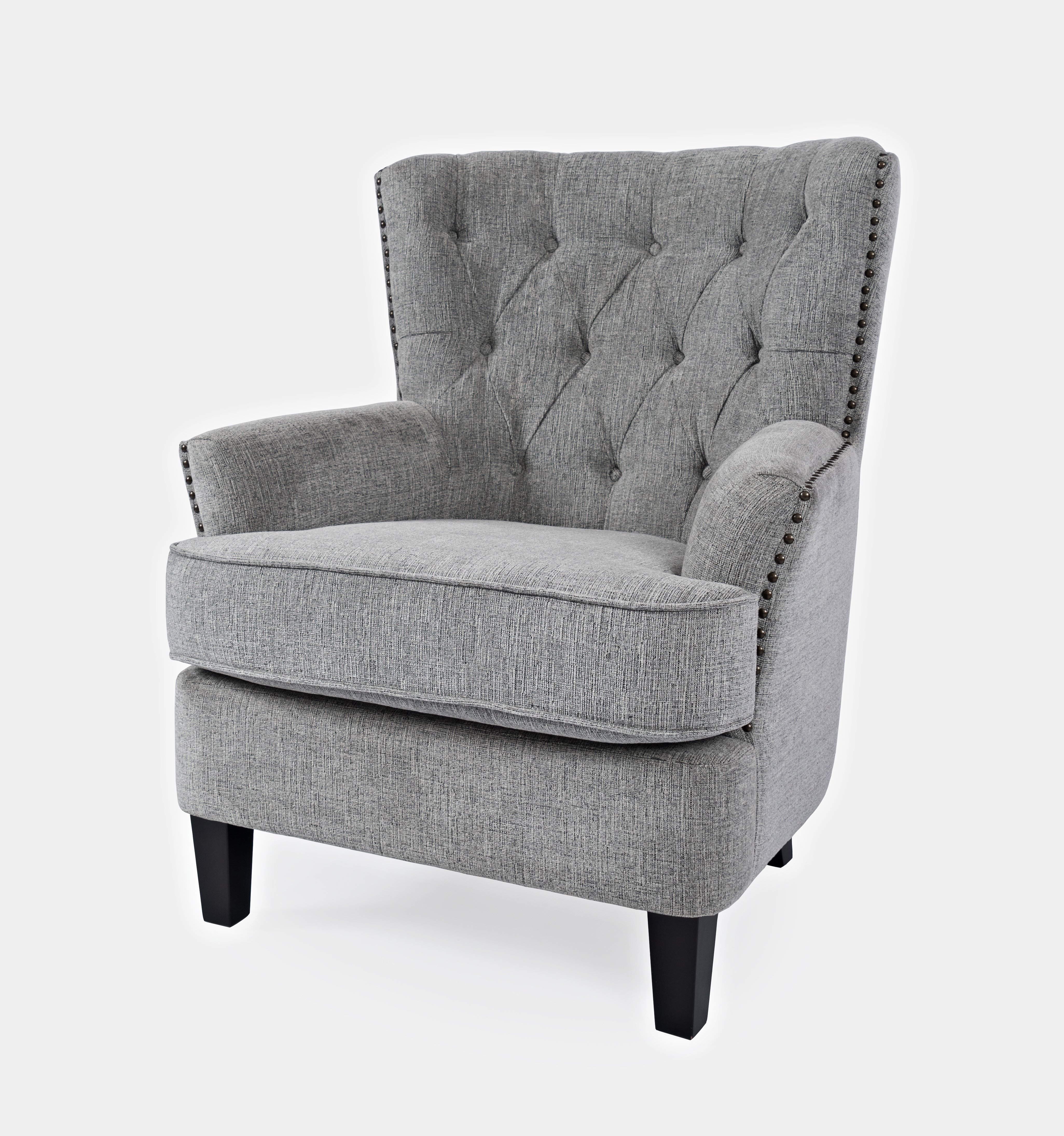 Contemporary Ash Gray Upholstered Accent Chair - Bryson-5