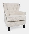 Contemporary Off White Oat Upholstered Accent Chair - Bryson