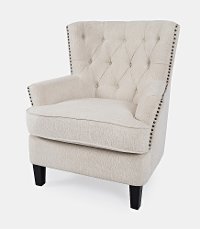 Contemporary Off White Oat Upholstered Accent Chair - Bryson-5