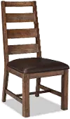 Tana Rustic Brown Upholstered Ladderback Dining Room Chair