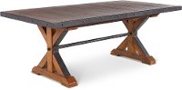Rustic Brown Trestle Dining Room Table - Tana
