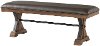 Rustic Brown Upholstered Dining Room Bench - Tana
