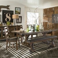 Rustic Brown 6 Piece Dining Room Set - Tana-2