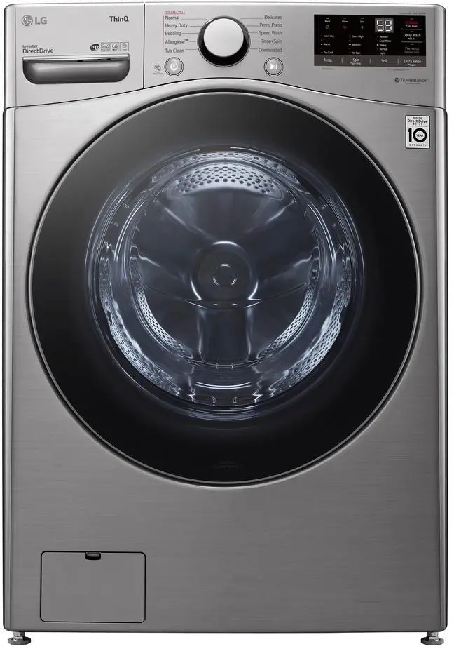 WM3600HVA LG WiFi Enabled Front Load Washer - 4.5 cu. ft. Graphite Steel-1