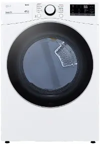 DLE3600W LG Ultra Large Capacity Smart Front Load Electric Dryer with Built-In Intelligence - 7.4 cu. ft. White
